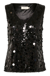 Toppur Sparkle Svartur