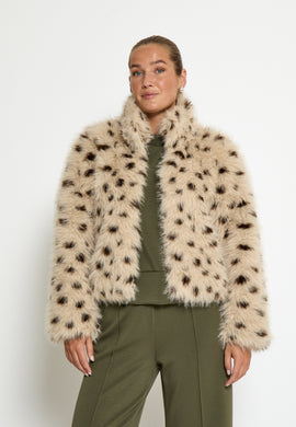 Faux loðjakki