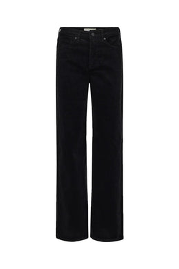 Buxur Flauel Birkin svartar