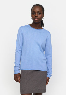 Peysa Marla O-neck Ljósblá
