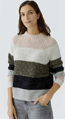 Peysa Oui khaki rós